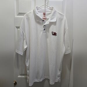 Red Oak Classic White Polo Shirt with Embroidered GAMECOCK Logo XL